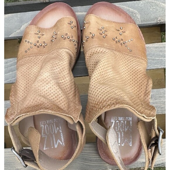 Miz Mooz Women's Fifi Brown Leather Sandals Boho Western Neutral Size 38 US 7.5 - Picture 4 of 14